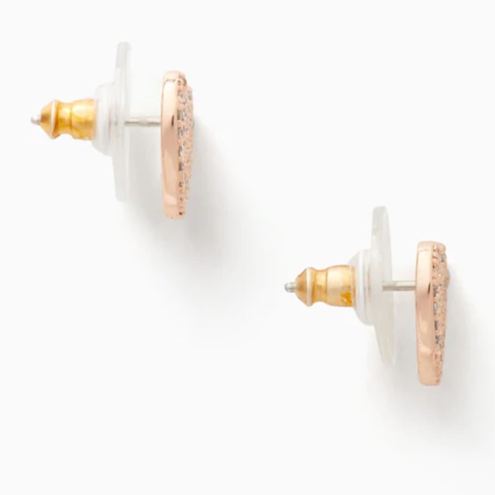 ♠️NWT♠️ Kate Spade New York Yours Truly Rose Gold Heart Stud Earrings - Picture 10 of 10